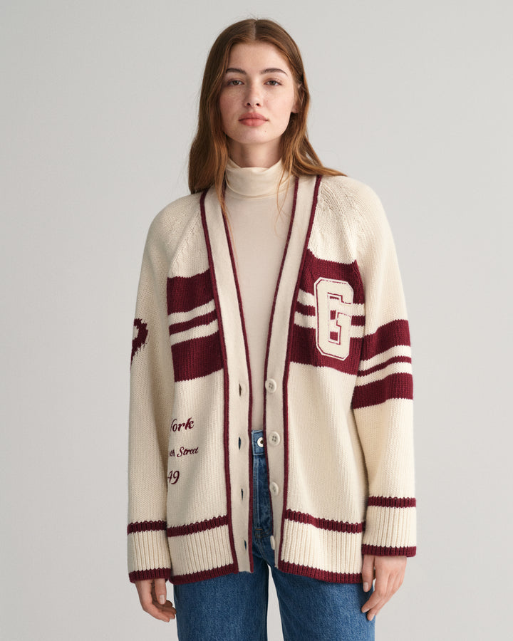 GANT Gant Varsity V-Neck Cardigan/Pulover 4803181