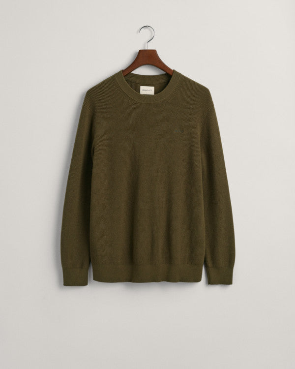 GANT Cotton Wool Rib C-Neck/Pulover 8050170