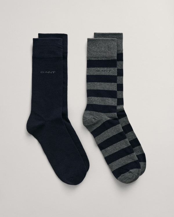 GANT Barstripe And Solid Socks 2-Pack/Čarape 2/1 9960261