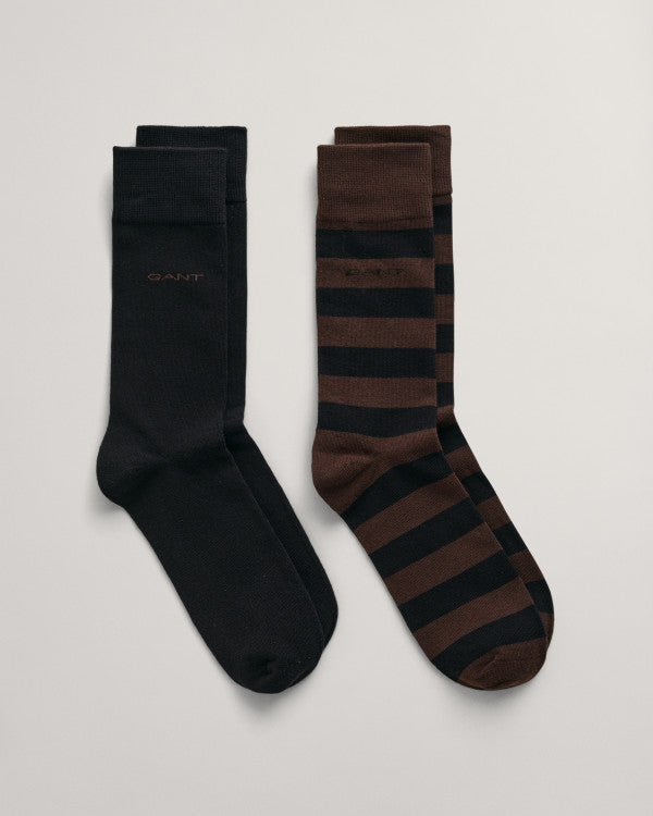 GANT Barstripe And Solid Socks 2-Pack/Čarape 2/1 9960261