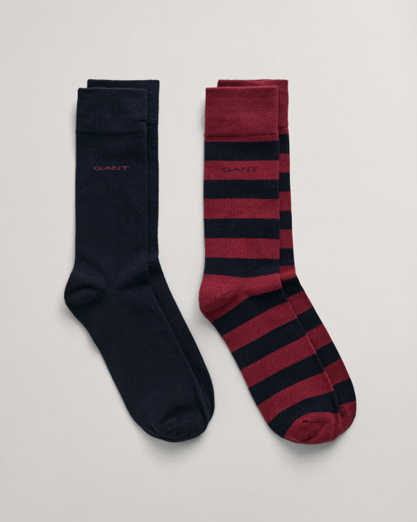 GANT Barstripe And Solid Socks 2-Pack/Čarape 2/1 9960261