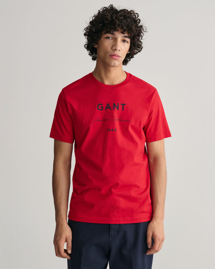 GANT Logo Script Printed Ss T-Shirt/Majica 2013070