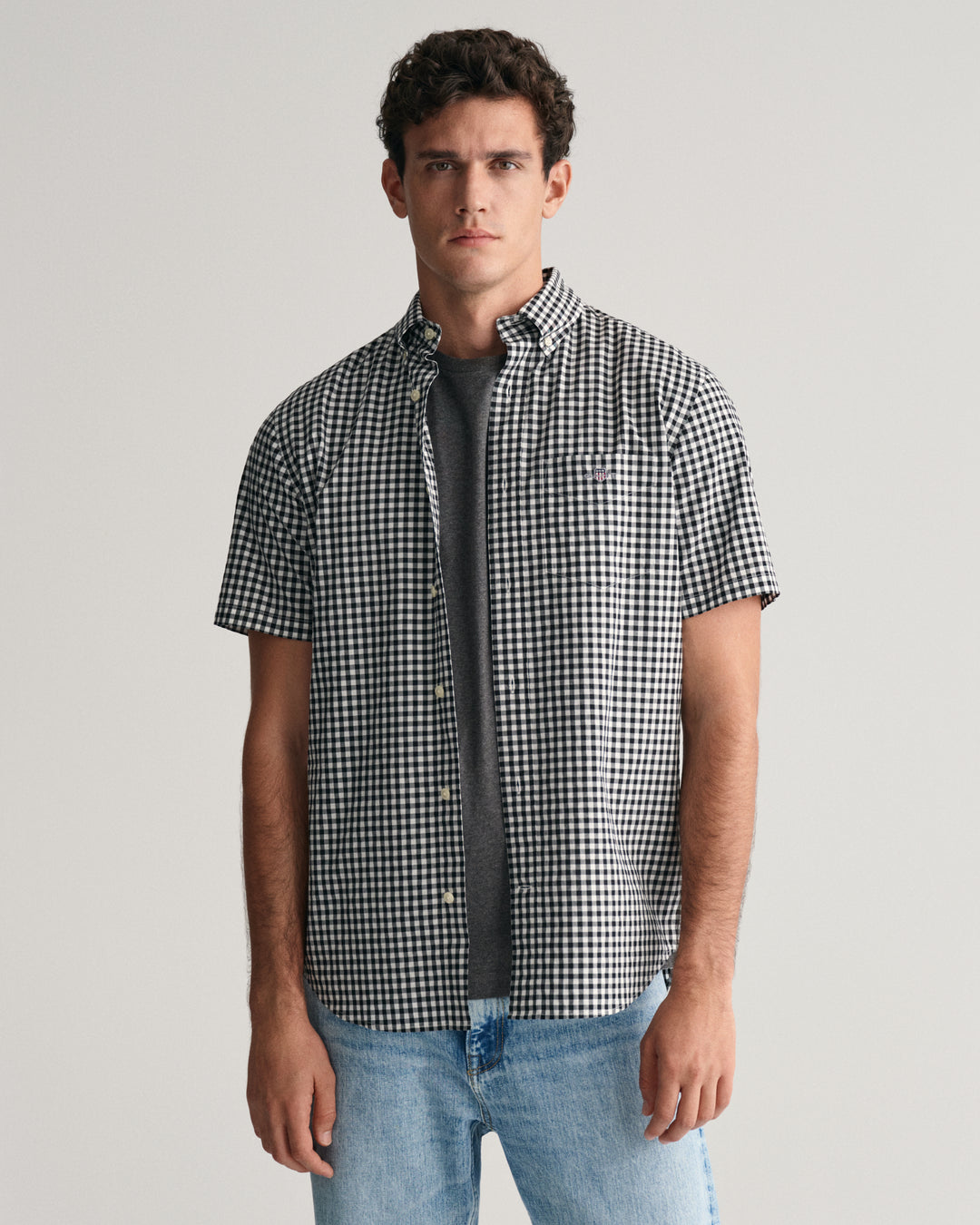 GANT Reg Poplin Gingham Ss Shirt/Košulja 3000121