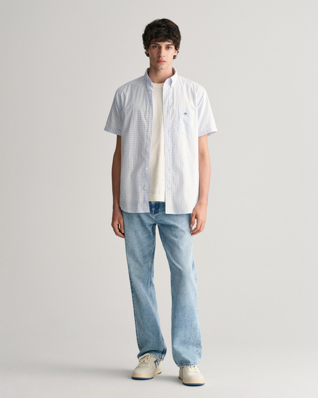 GANT Reg Poplin Gingham Ss Shirt/Košulja 3000121