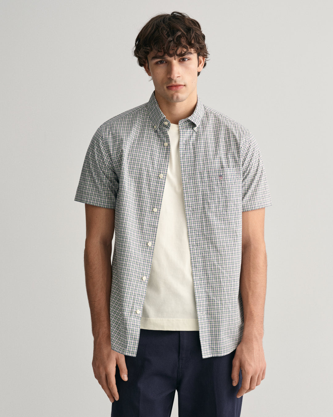 GANT Reg Poplin Microcheck Ss Shirt/Košulja 3240041