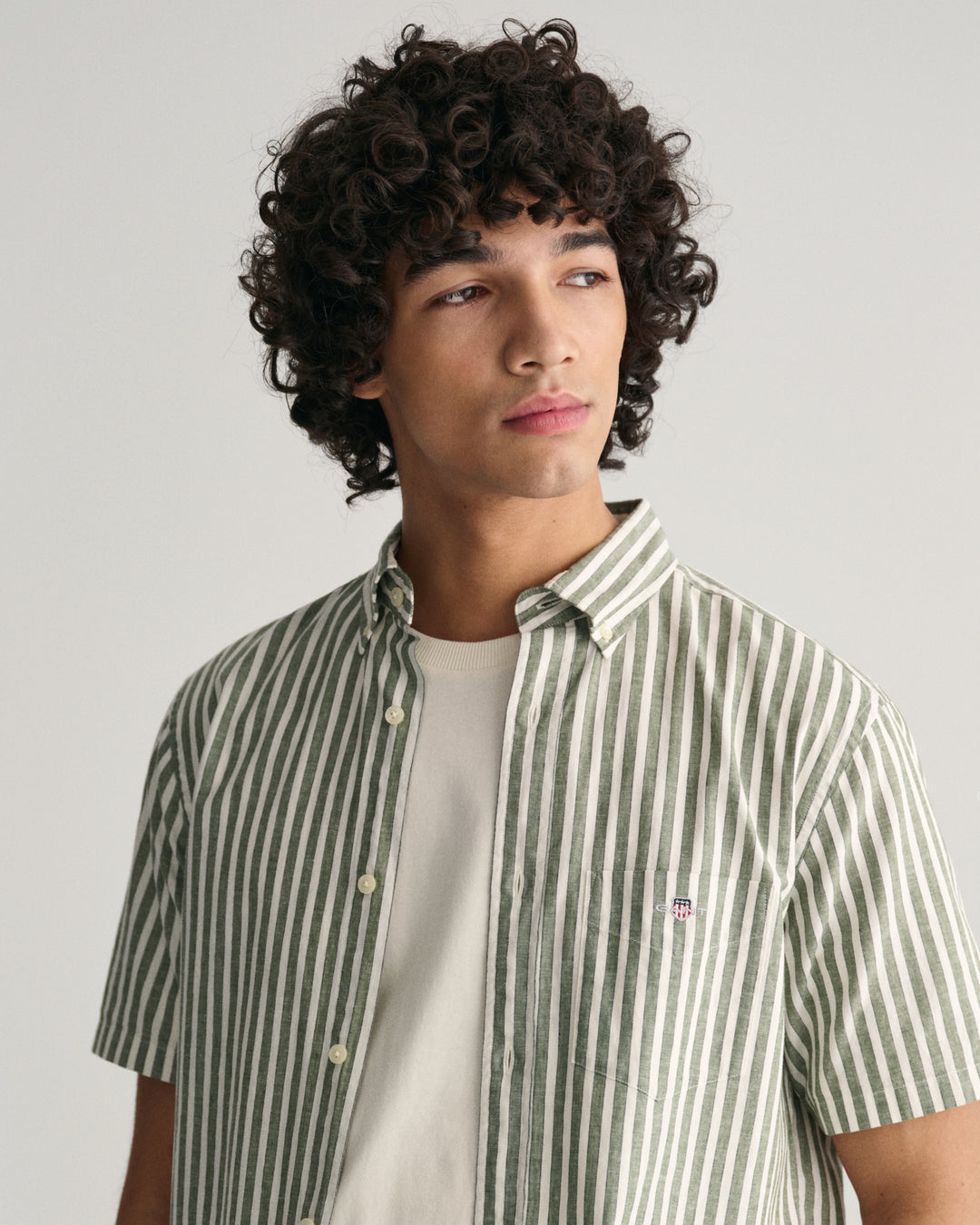 GANT Reg Cotton Linen Stripe Ss Shirt/Košulja 3240061