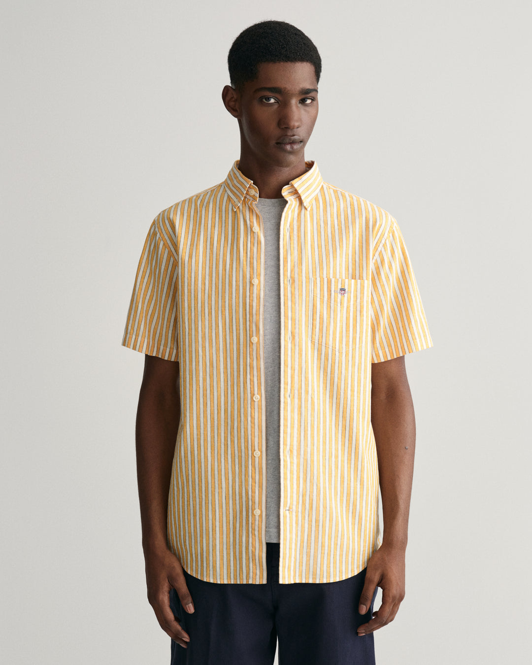 GANT Reg Cotton Linen Stripe Ss Shirt/Košulja 3240061