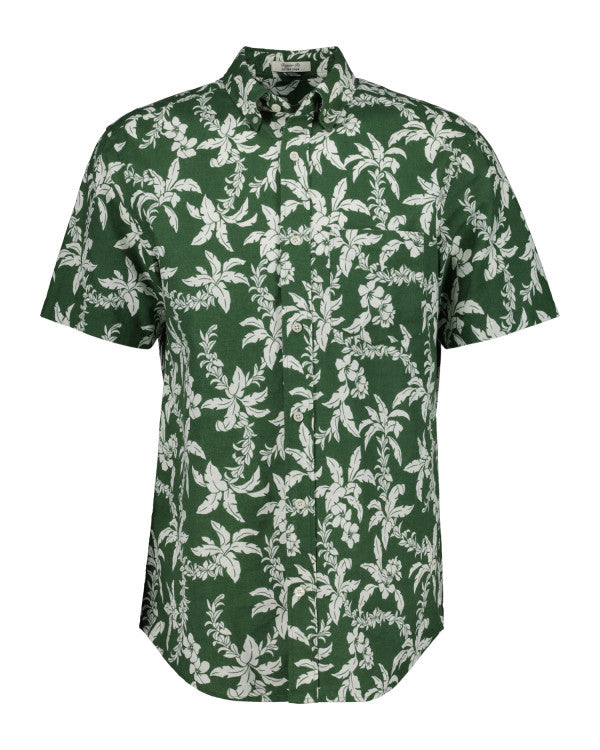 GANT Reg Cotton Linen Palm Ss Shirt/Košulja 3240075