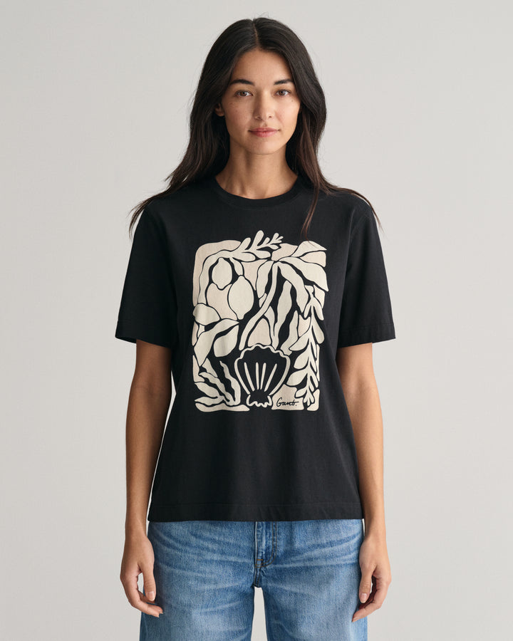 GANT Rel Palm Print Ss T-Shirt/Majica 4200882