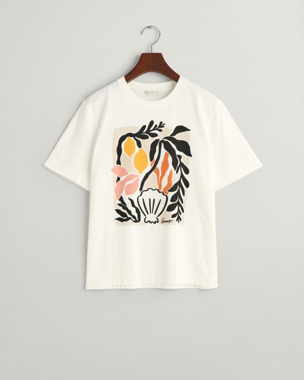 GANT Rel Palm Print Ss T-Shirt/Majica 4200882