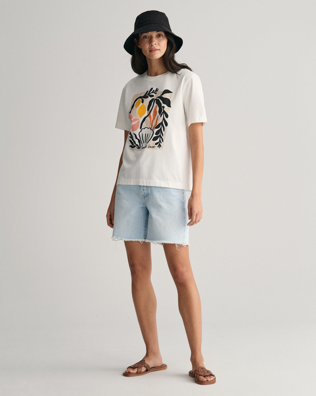 GANT Rel Palm Print Ss T-Shirt/Majica 4200882