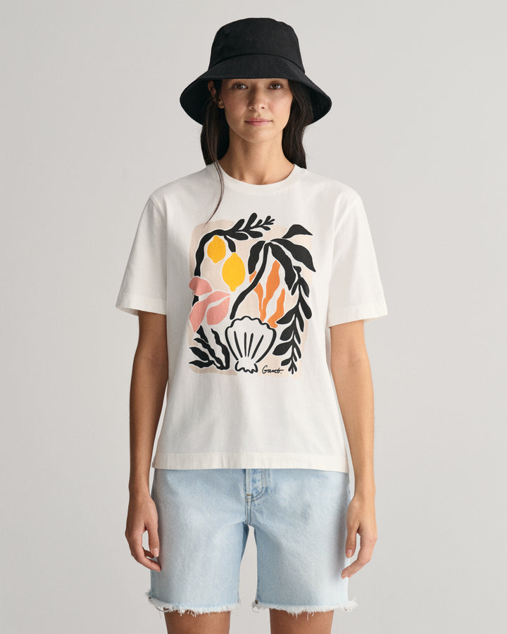 GANT Rel Palm Print Ss T-Shirt/Majica 4200882