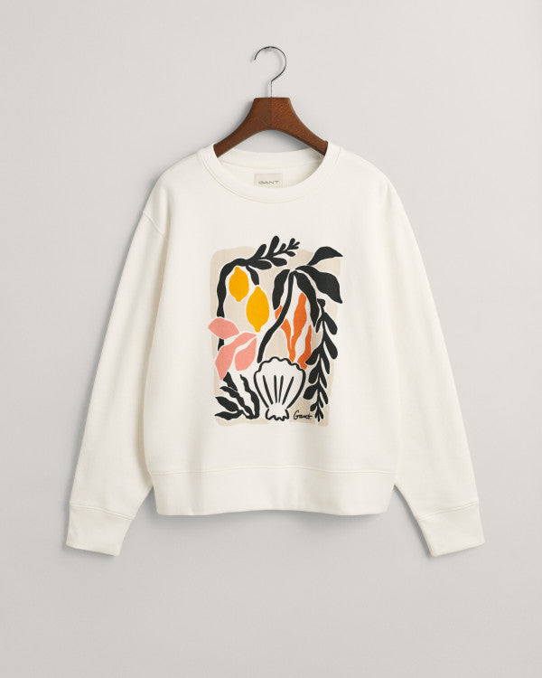 GANT Rel Palm Print C-Neck Sweat/Duks 4201228