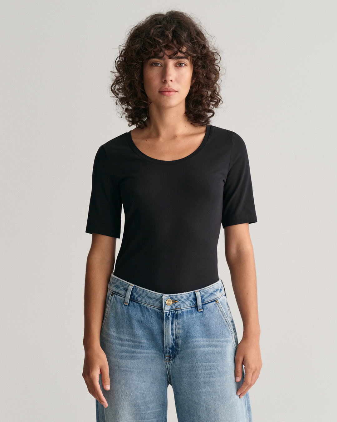 GANT Slim Cot/Ela Ss Scoop Neck Top/Majica 4203491