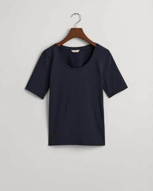 GANT Slim Cot/Ela Ss Scoop Neck Top/Majica 4203491