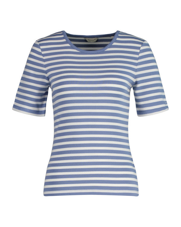 GANT Slim Striped 1X1 Ribbed Ss T-Shirt/Majica 4203493