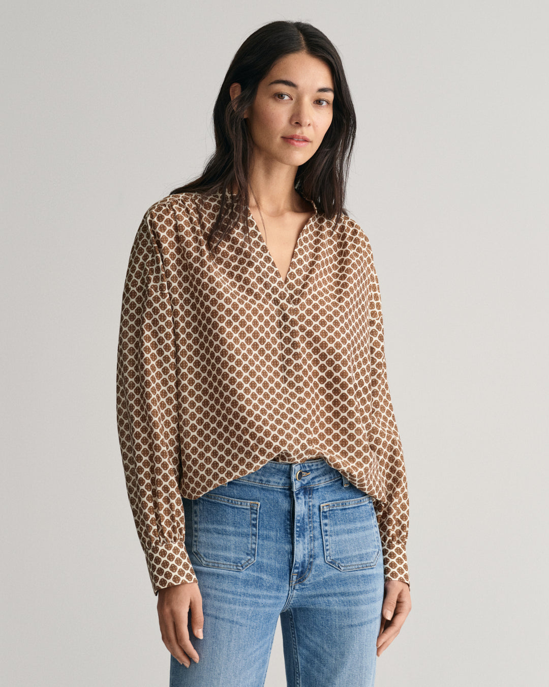 GANT Rel Monogram Print Cot Silk Blouse/Košulja 4300316