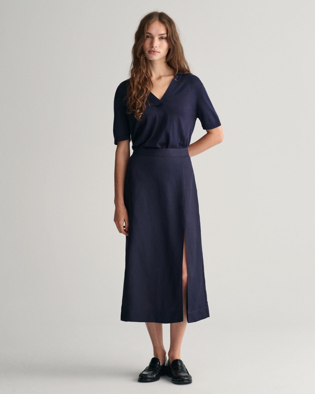 GANT Rel Midi Linen Blend Skirt/Suknja 4400123