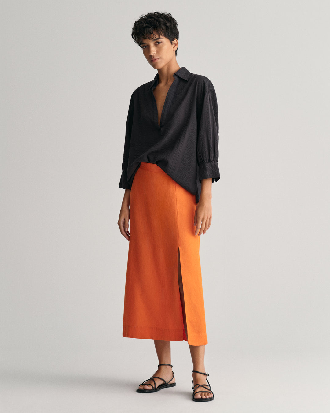 GANT Rel Midi Linen Blend Skirt/Suknja 4400123