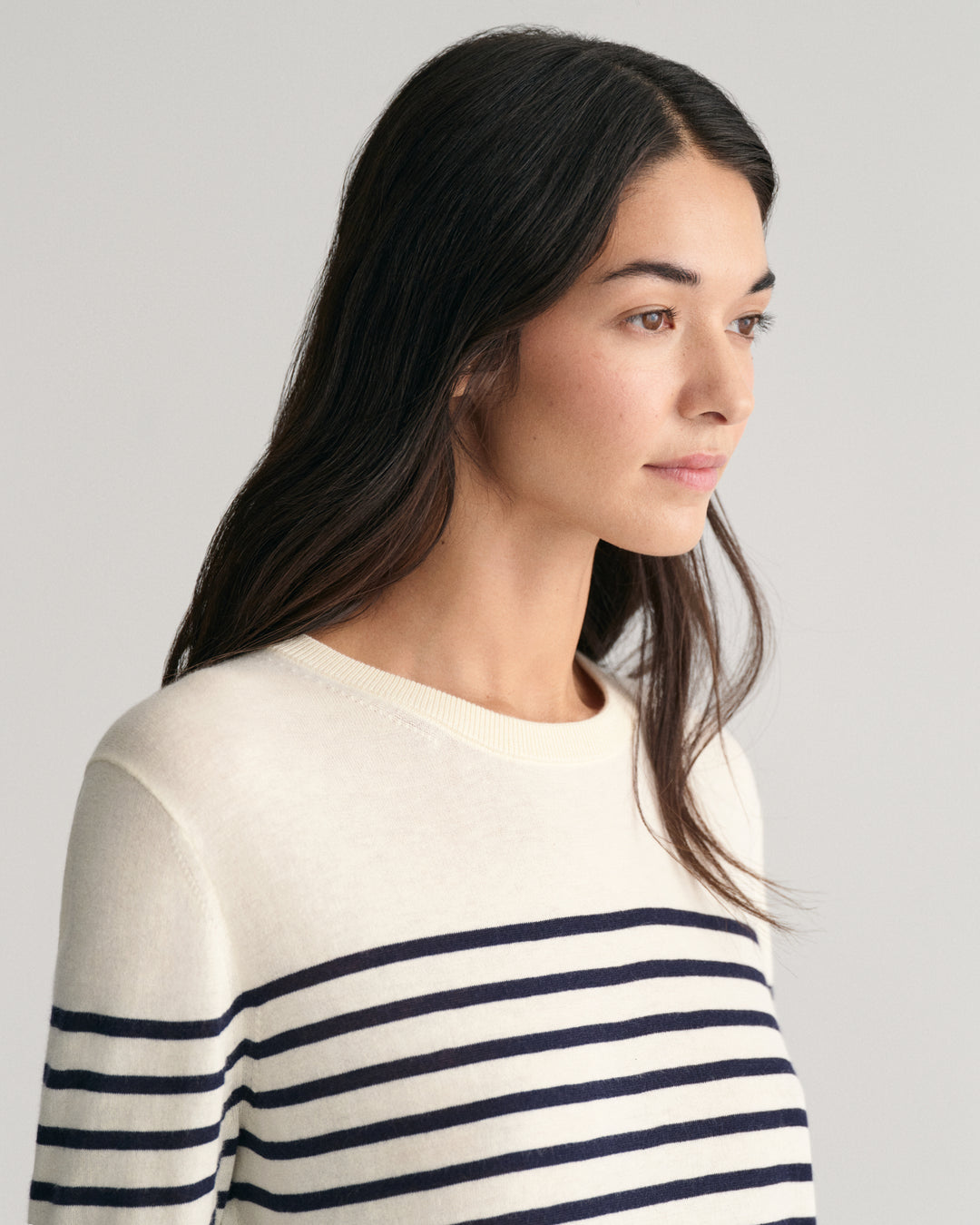 GANT Fine Knit Striped C-Neck/Pulover 4805235