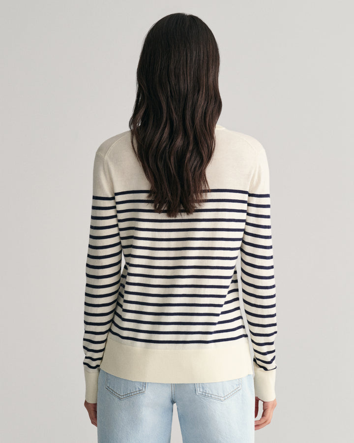 GANT Fine Knit Striped C-Neck/Pulover 4805235