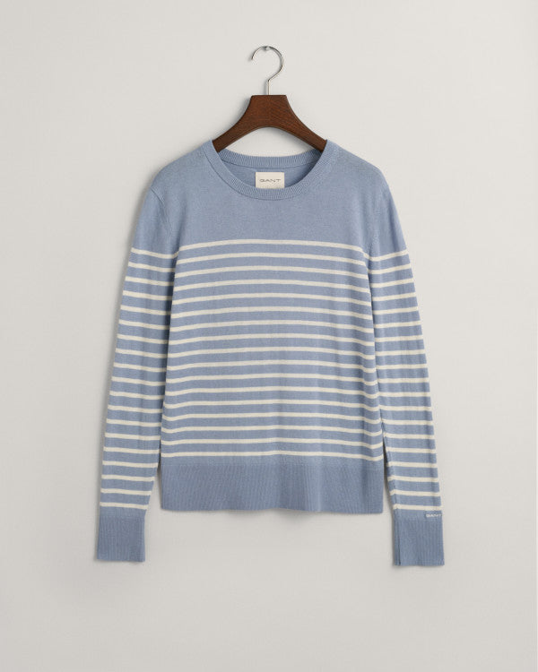 GANT Fine Knit Striped C-Neck/Pulover 4805235