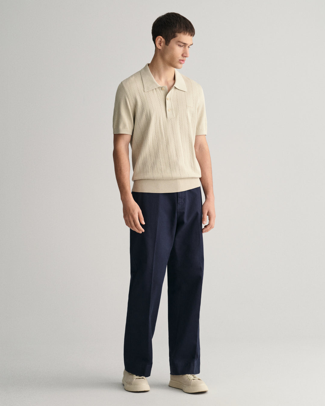 GANT Pointelle Textured Ss Polo/Polo majica 8030197