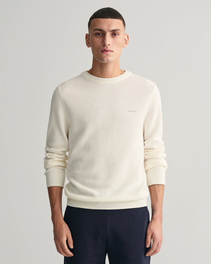 GANT Cotton Pique C-Neck/Pulover 8040521