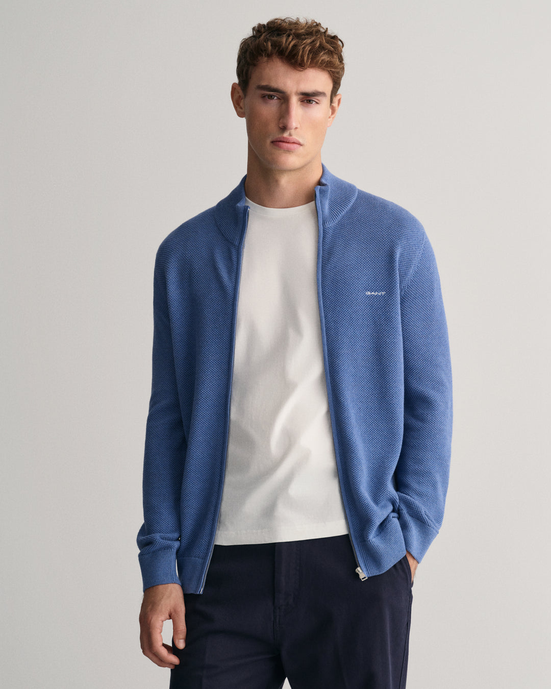 GANT Cotton Pique Zip Cardigan/Pulover 8040524