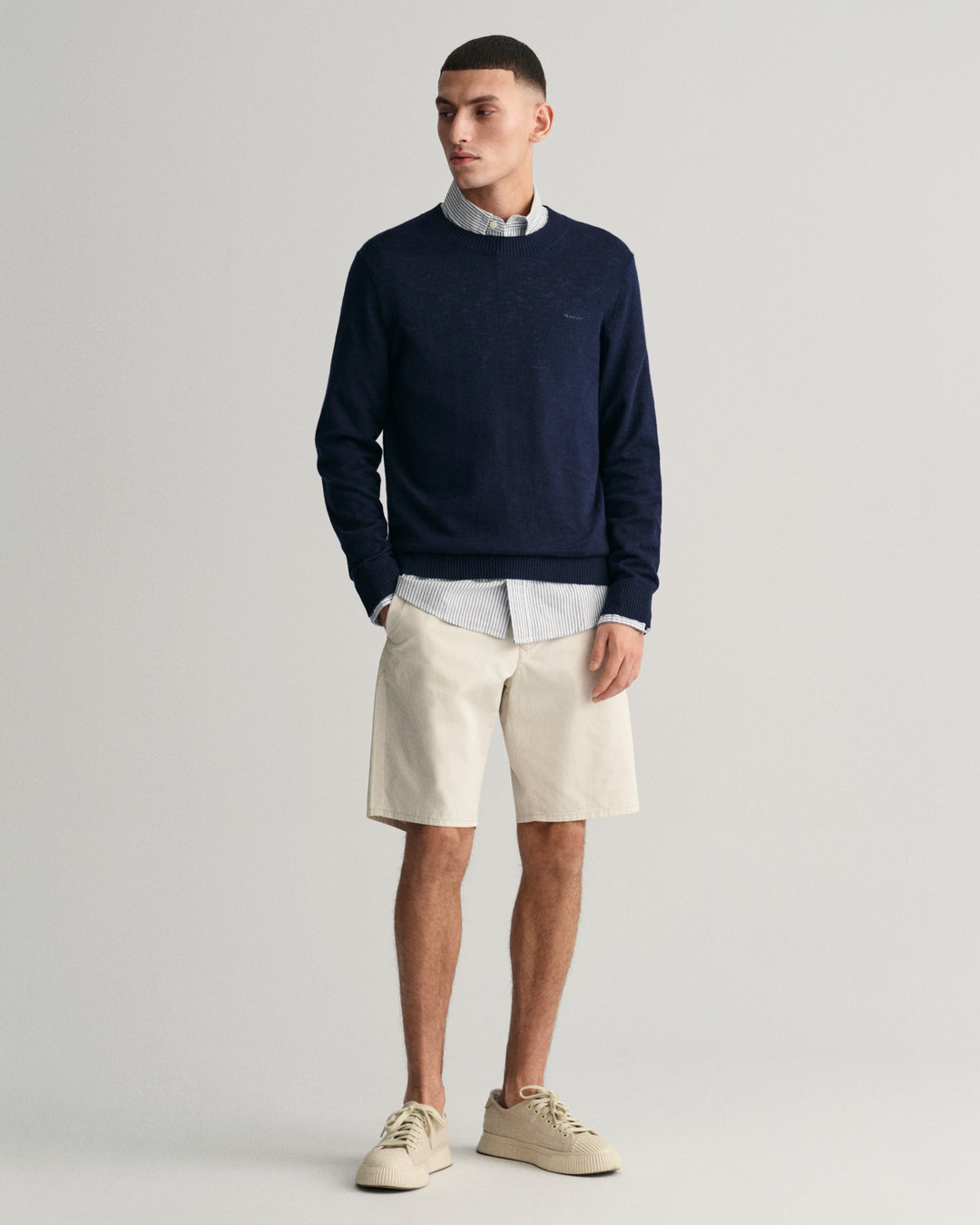 GANT Cotton Linen C-Neck/Pulover 8050190