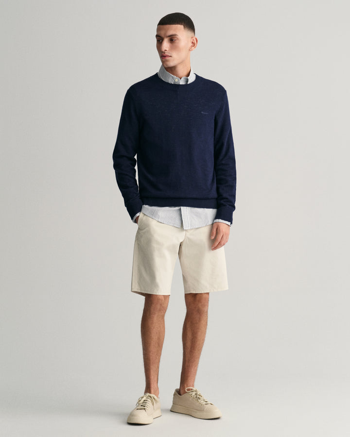 GANT Cotton Linen C-Neck/Pulover 8050190