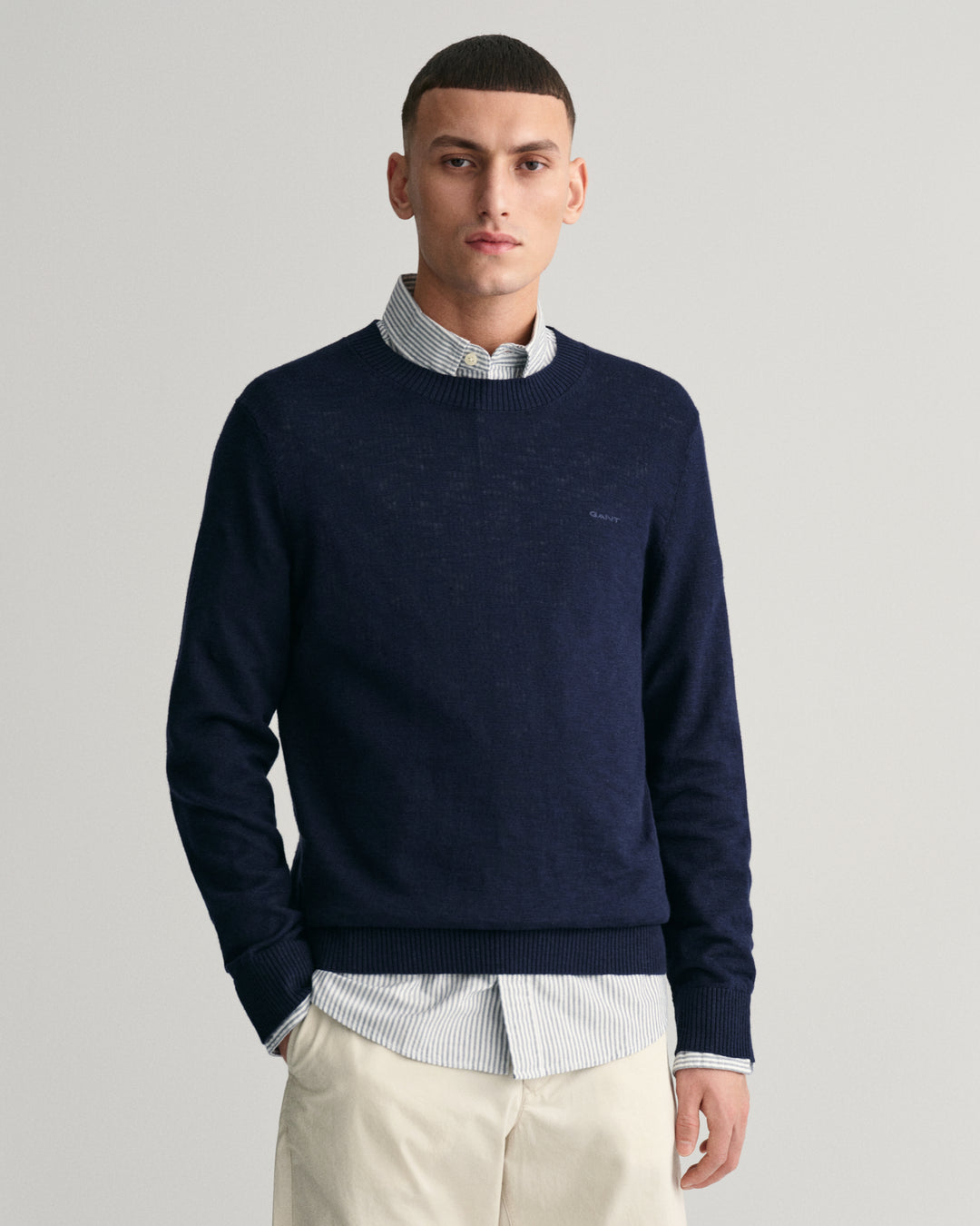 GANT Cotton Linen C-Neck/Pulover 8050190