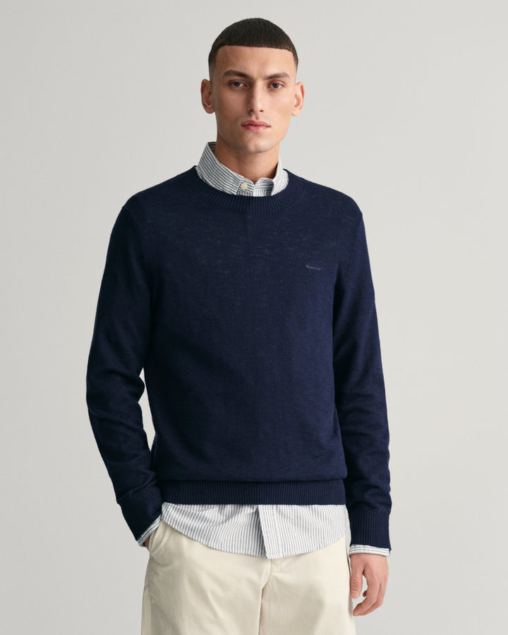 GANT Cotton Linen C-Neck/Pulover 8050190