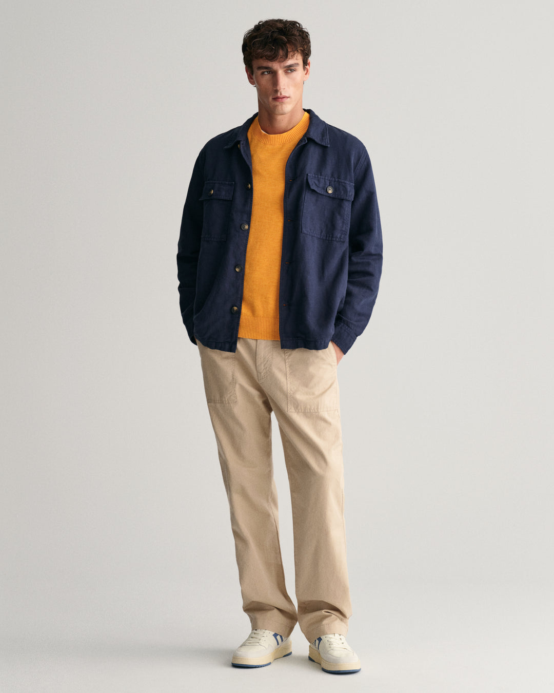GANT Cotton Linen C-Neck/Pulover 8050190
