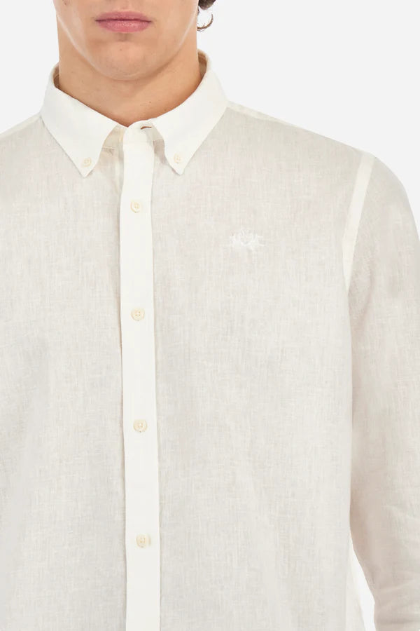 La Martina Shirt Light Cotton Linen  /Košulja MAC006-TL141