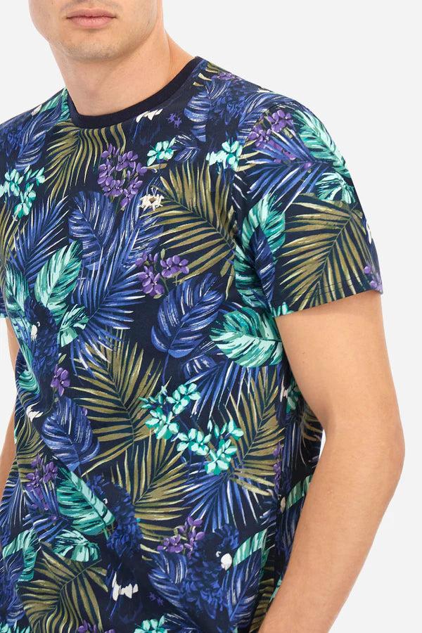 La Martina T-Shirt Printed Stretch /Majica MAR005-PK186