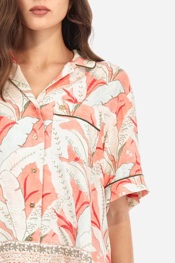 La Martina Shirt S/S Printed Viscos/Košulja WAC003-TL337