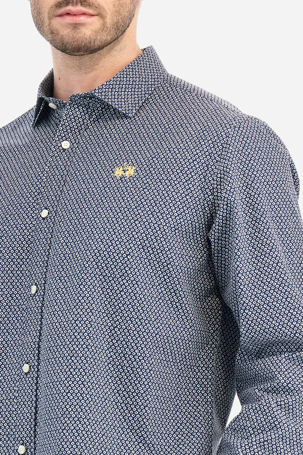 La Martina Shirt Printed Popeline /Košulja MAC013-PP720