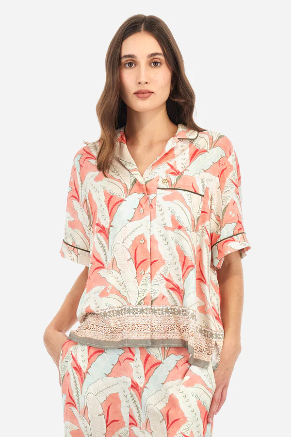 La Martina Shirt S/S Printed Viscos/Košulja WAC003-TL337