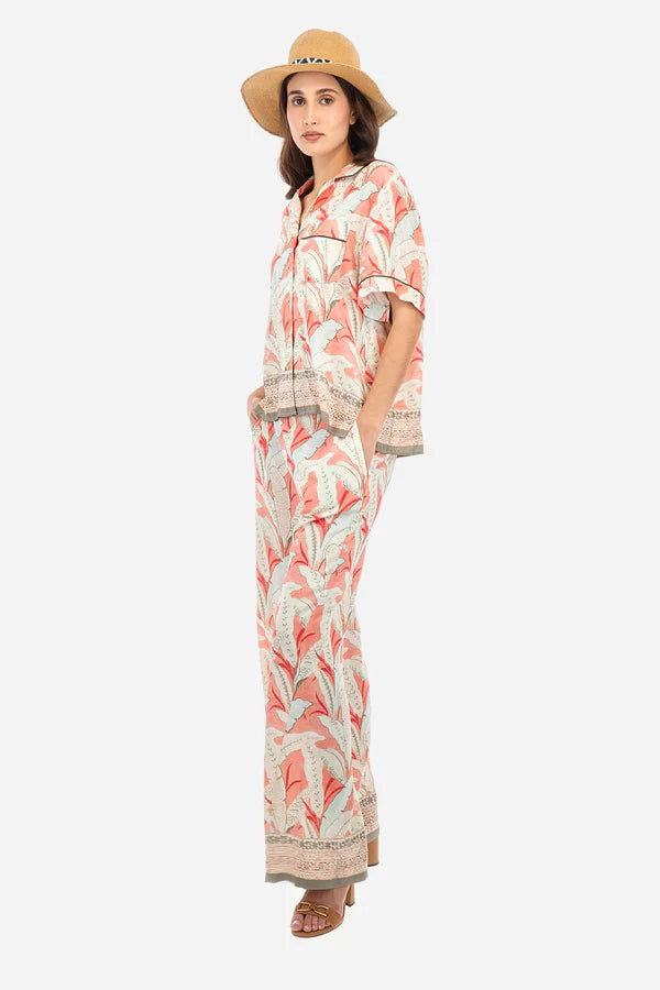La Martina Shirt S/S Printed Viscos/Košulja WAC003-TL337