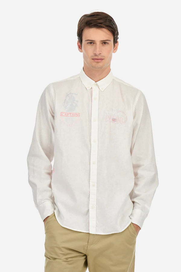 La Martina Shirt Light Cotton Linen  /Košulja MACE31-TL141