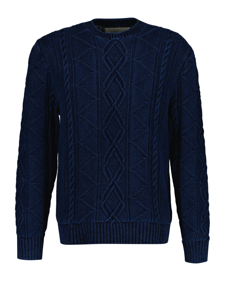 GANT Indigo Cable Knit Sweater/Pulover 8030279