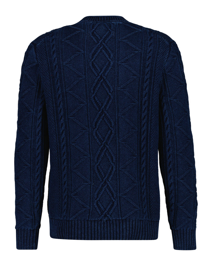 GANT Indigo Cable Knit Sweater/Pulover 8030279