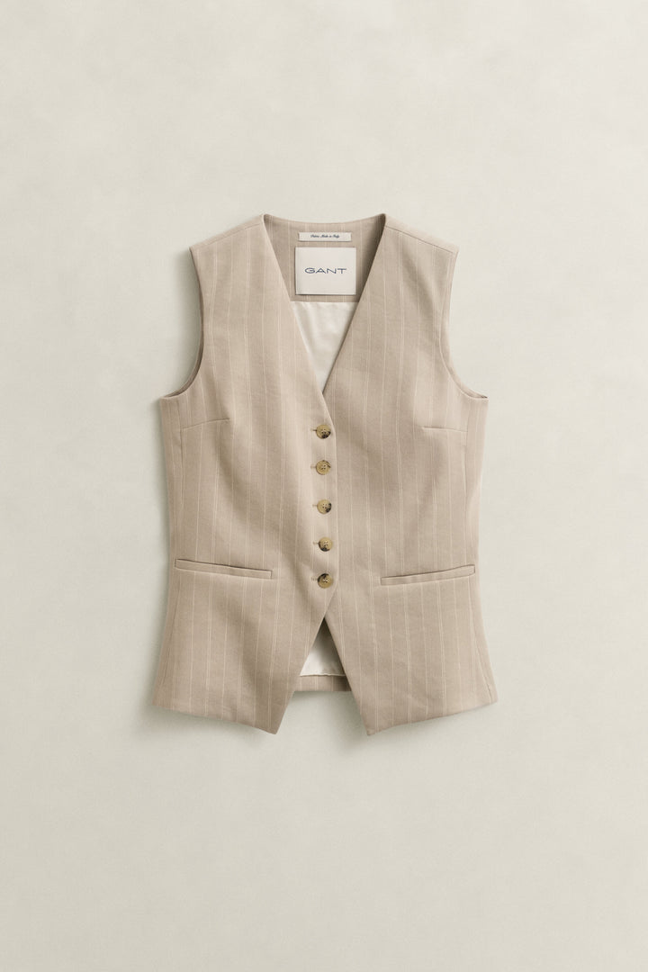 GANT Pinstriped Linen Blend Vest/Prsluk 4770356