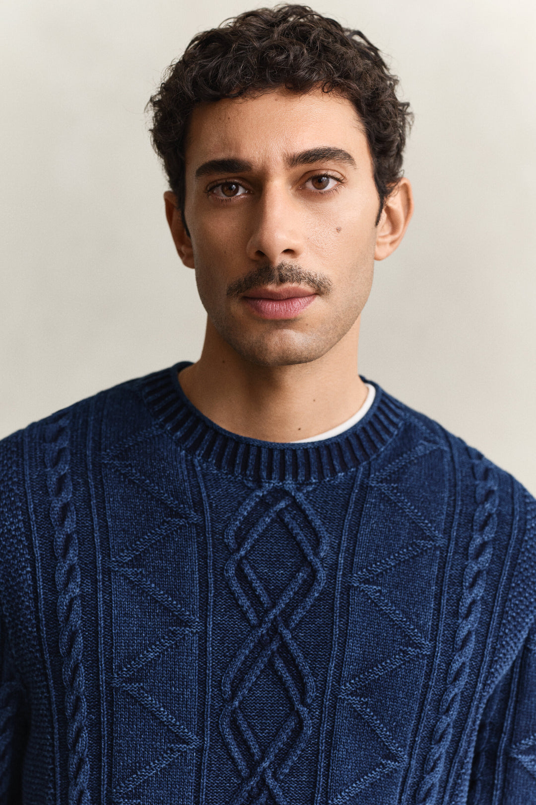 GANT Indigo Cable Knit Sweater/Pulover 8030279