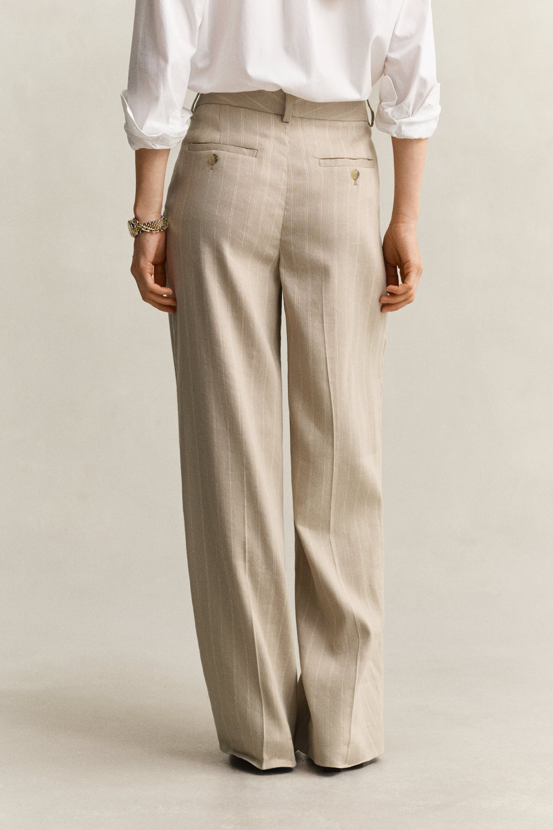 GANT Pinstriped Linen Blend Pants/Hlače 4150392