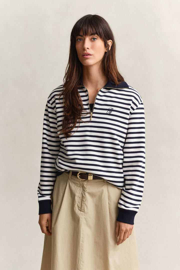 GANT Striped Half-Zip Sweatshirt/Pulover 4201338
