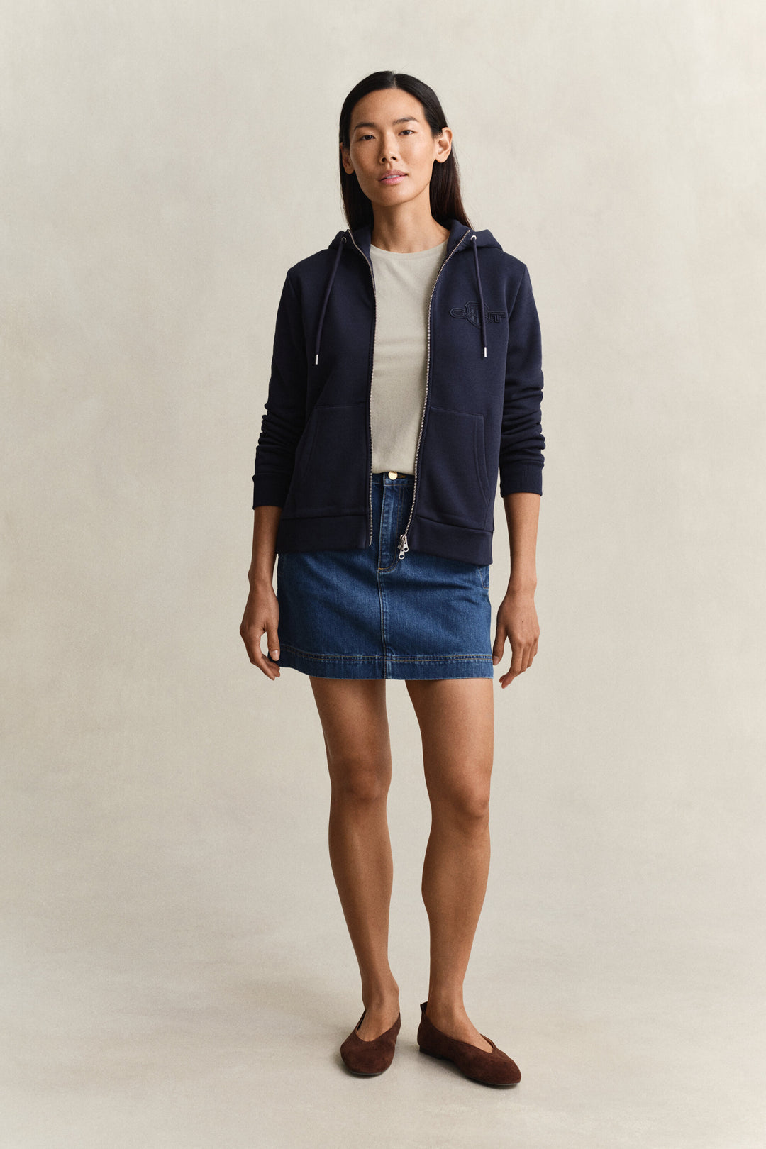GANT Tonal Shield Zip Hoodie/Duks 4202588