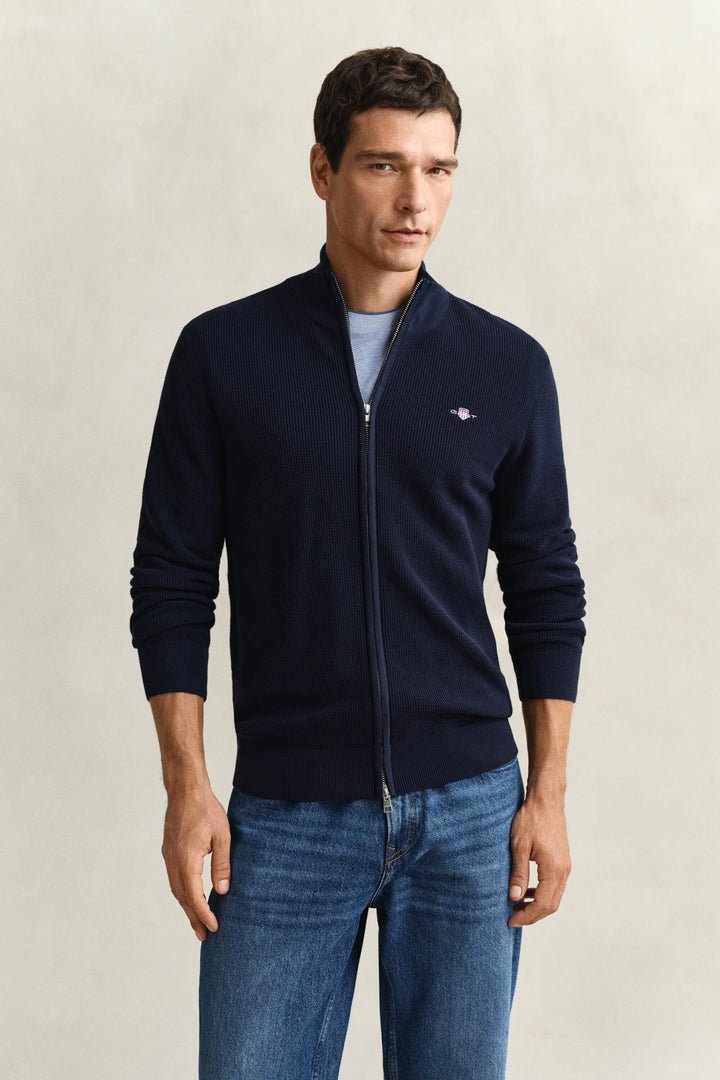 GANT Textured Cotton Zip Cardigan/Pulover 8030293
