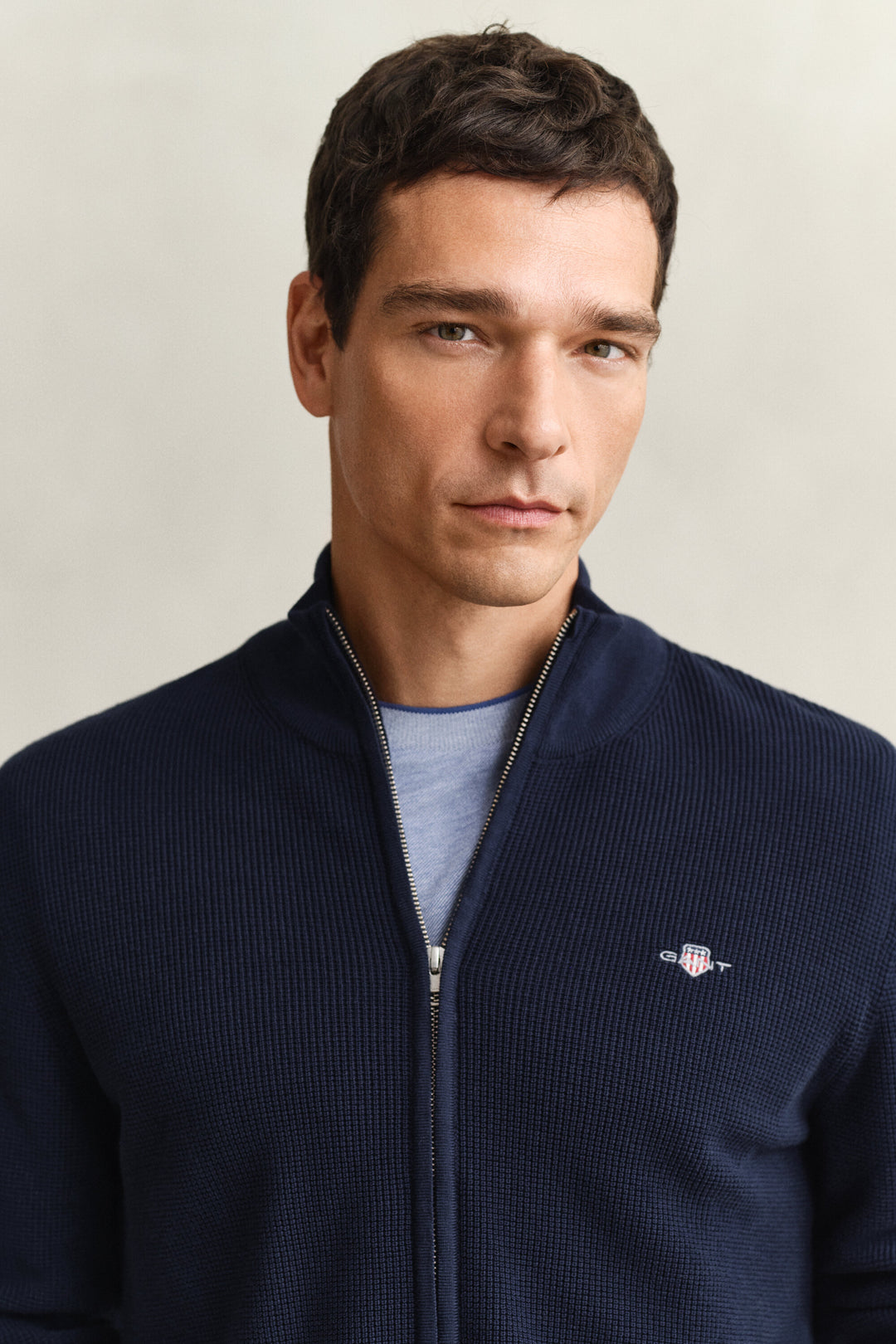 GANT Textured Cotton Zip Cardigan/Pulover 8030293